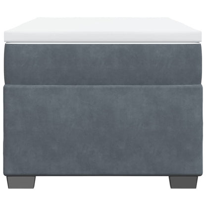 Boxspring met matras fluweel donkergrijs 100x200 cm