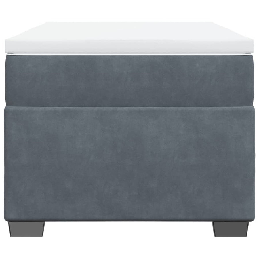 Boxspring met matras fluweel donkergrijs 100x200 cm