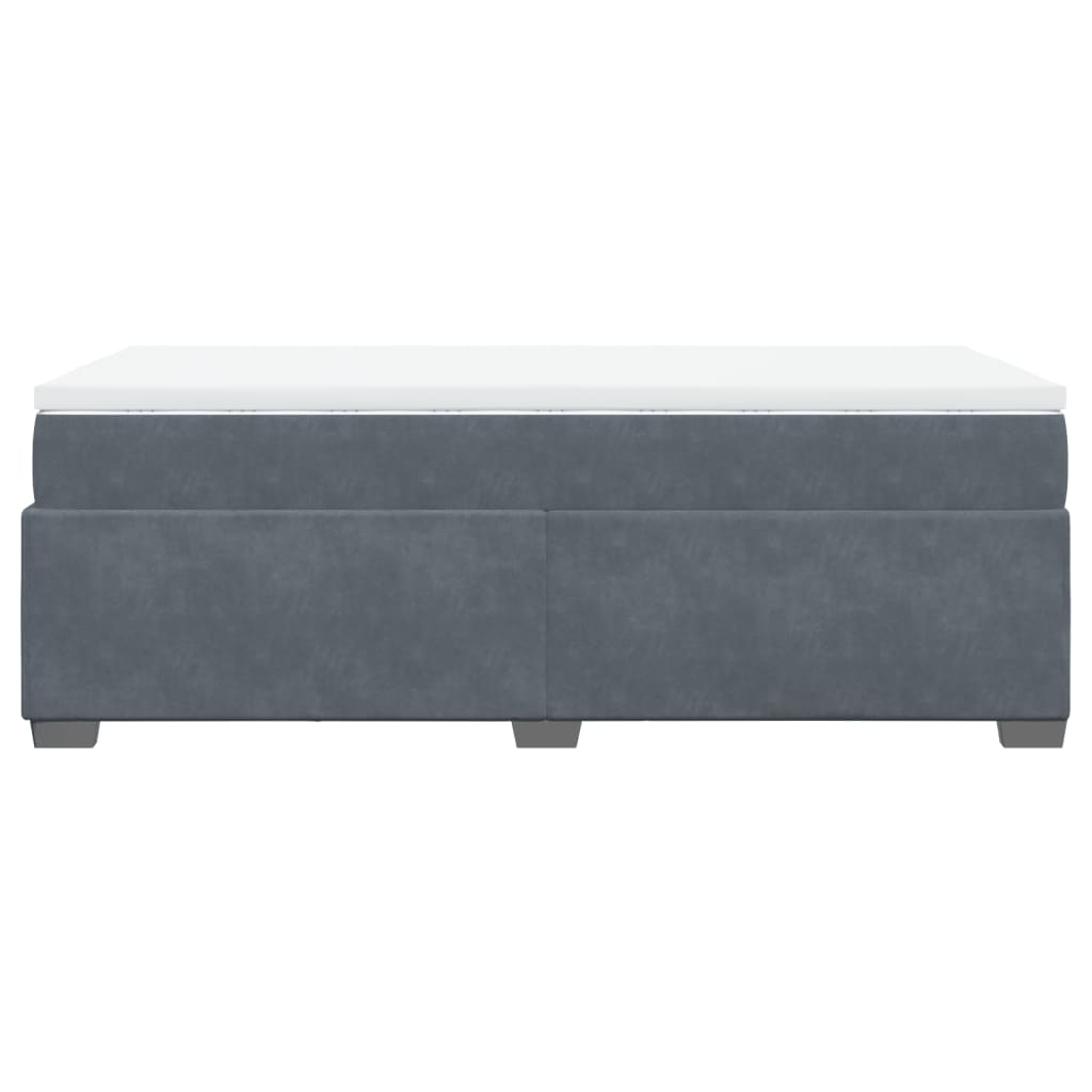 Boxspring met matras fluweel donkergrijs 100x200 cm