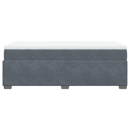 Boxspring met matras fluweel donkergrijs 100x200 cm