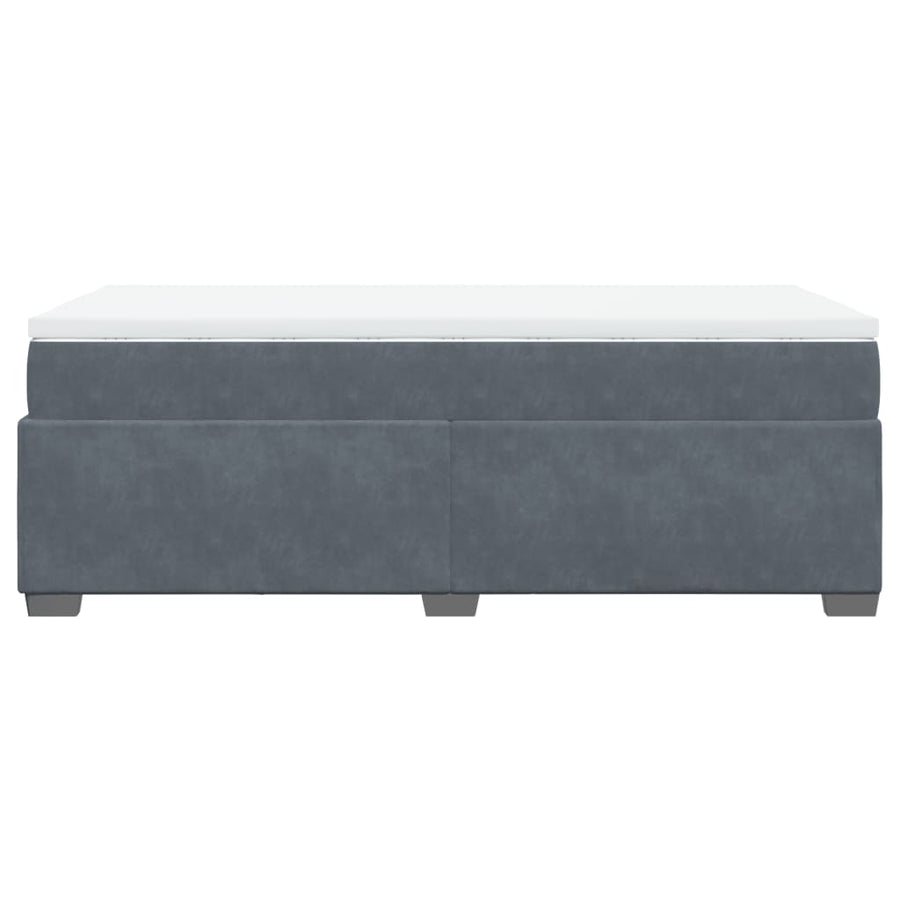 Boxspring met matras fluweel donkergrijs 100x200 cm
