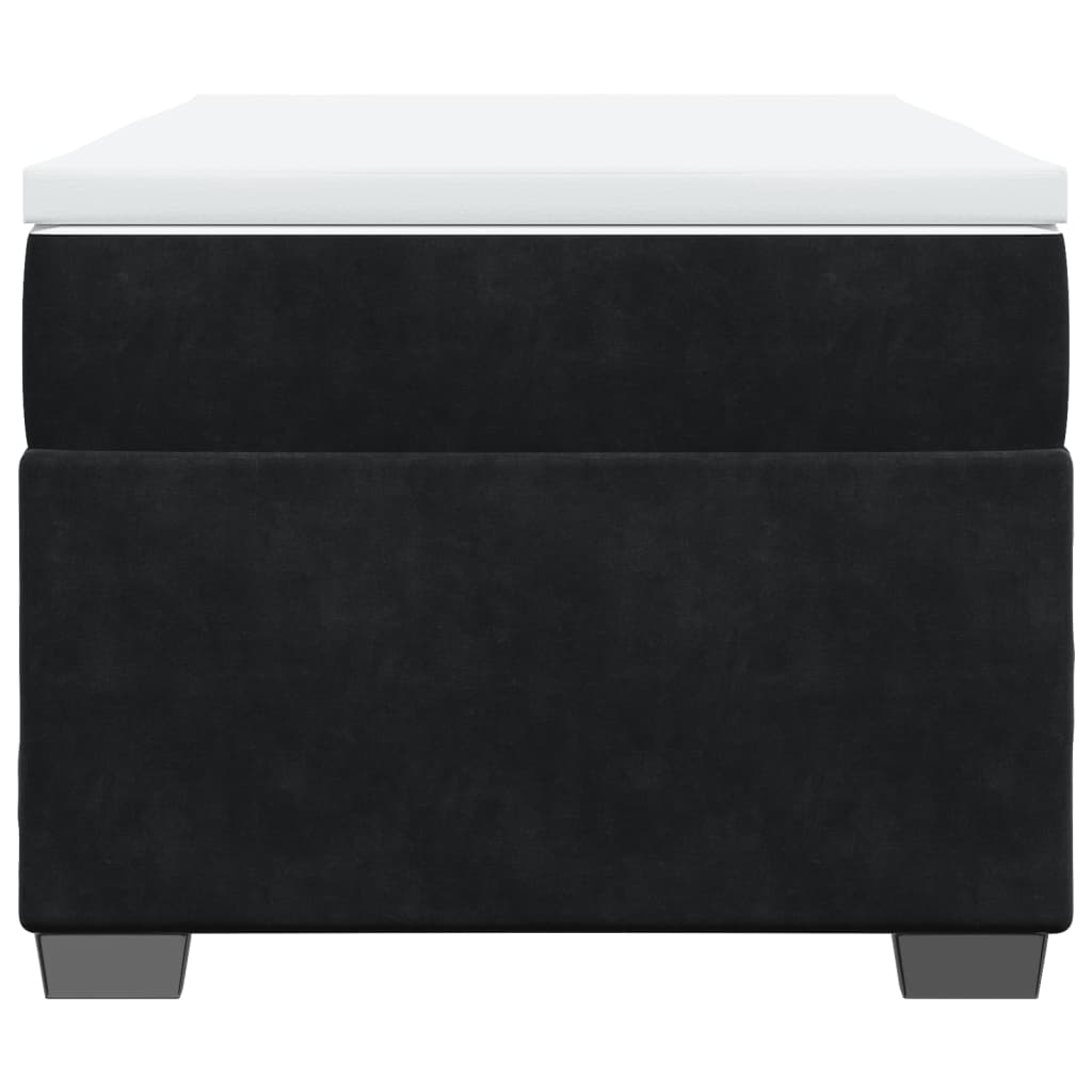 Boxspring met matras fluweel zwart 100x200 cm