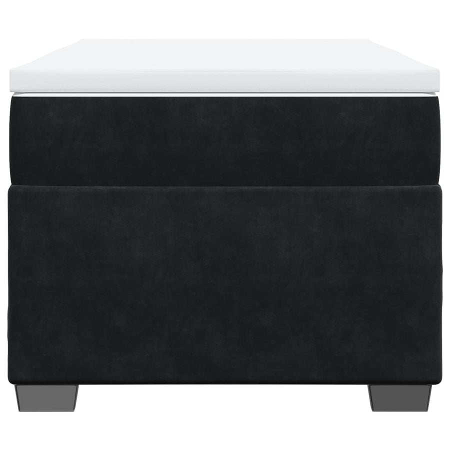 Boxspring met matras fluweel zwart 100x200 cm
