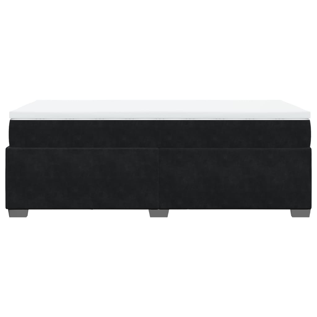 Boxspring met matras fluweel zwart 100x200 cm
