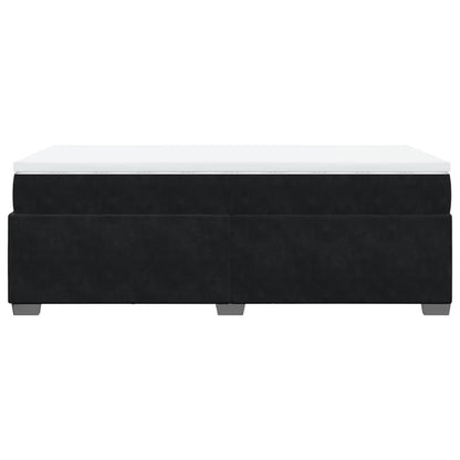 Boxspring met matras fluweel zwart 100x200 cm
