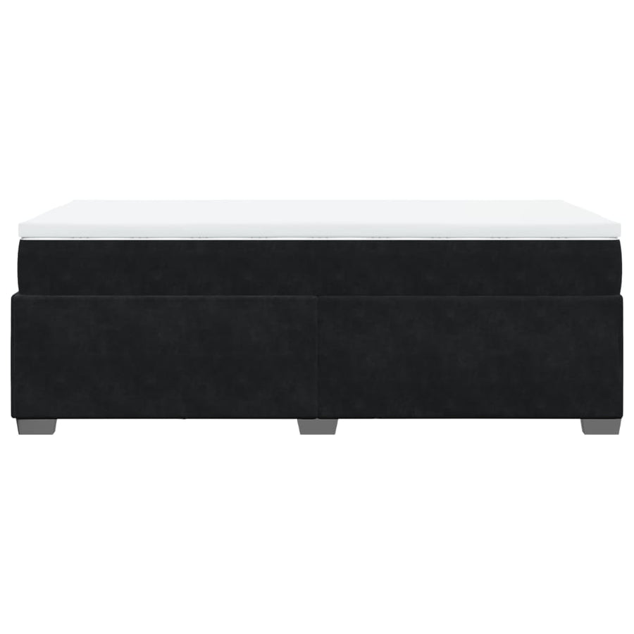 Boxspring met matras fluweel zwart 100x200 cm