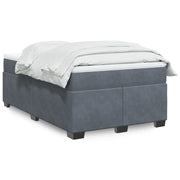 Boxspring met matras 120x190 cm donkergrijs fluweel