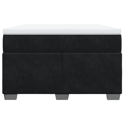 Boxspring met matras fluweel zwart 120x190 cm