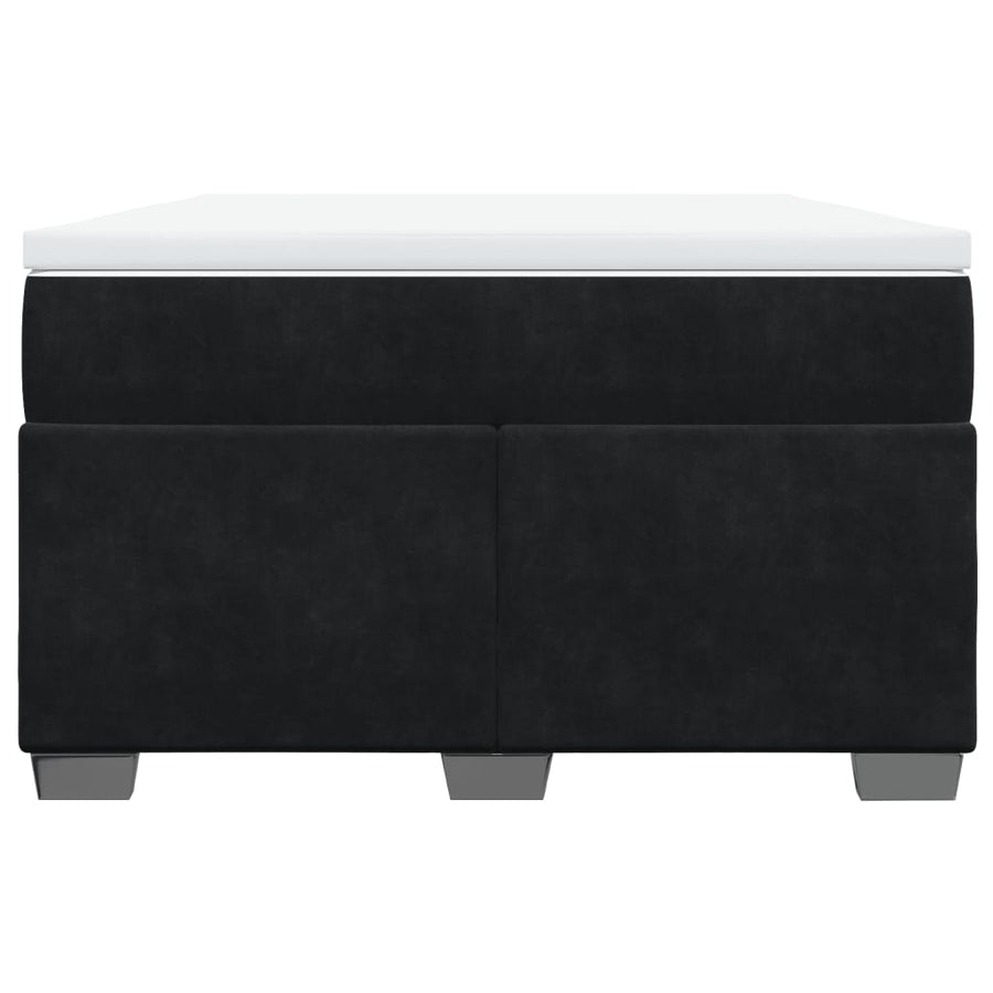 Boxspring met matras fluweel zwart 120x190 cm