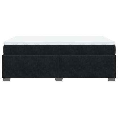 Boxspring met matras fluweel zwart 120x190 cm