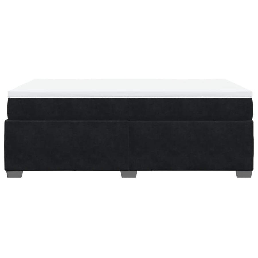 Boxspring met matras fluweel zwart 120x190 cm