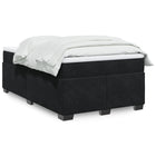 Boxspring met matras fluweel zwart 120x190 cm