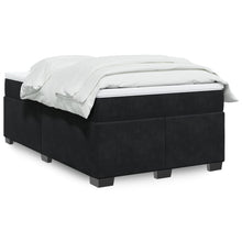 Boxspring met matras fluweel zwart 120x190 cm