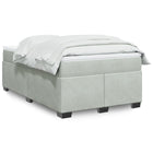 Boxspring met matras fluweel lichtgrijs 120x200 cm