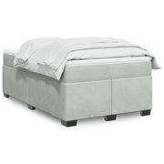 Boxspring 120x200 cm lichtgrijs met matras