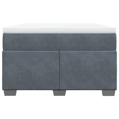 Boxspring met matras fluweel donkergrijs 120x200 cm