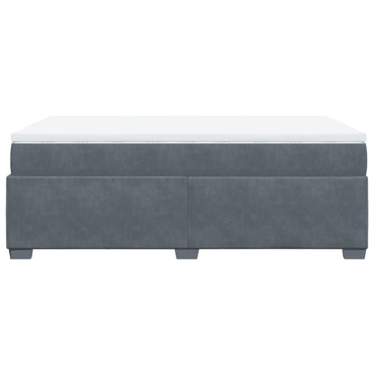 Boxspring met matras fluweel donkergrijs 120x200 cm