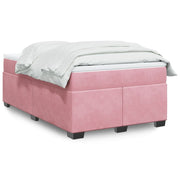 Boxspring met matras 120x200 cm fluweel roze