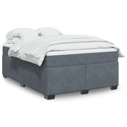 Boxspring 140x190 cm donkergrijs fluweel