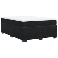 Boxspring met matras fluweel zwart 140x190 cm