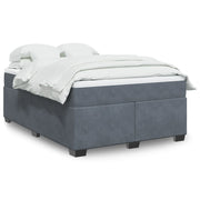 Boxspring met matras 140x200 cm donkergrijs
