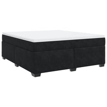 Boxspring met matras fluweel zwart 180x200 cm