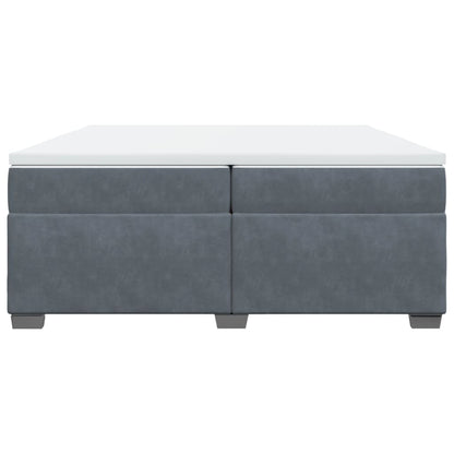 Boxspring met matras fluweel donkergrijs 200x200 cm