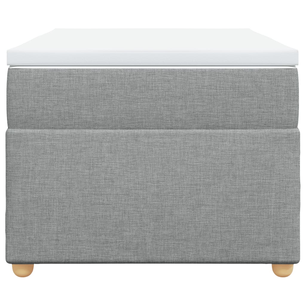 Boxspring met matras stof lichtgrijs 80x200 cm