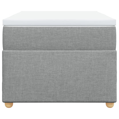 Boxspring met matras stof lichtgrijs 80x200 cm