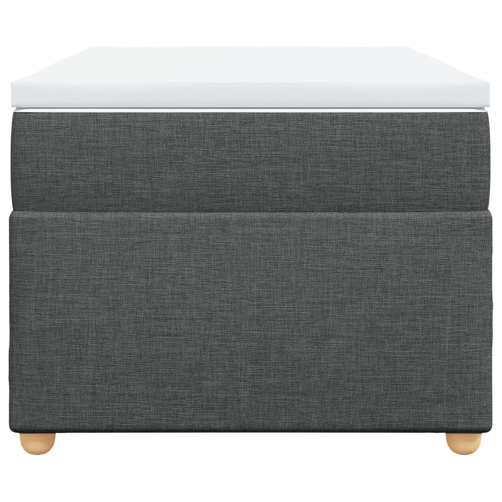 Boxspring met matras stof donkergrijs 80x200 cm