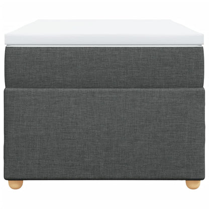 Boxspring met matras stof donkergrijs 80x200 cm