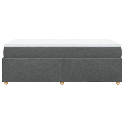 Boxspring met matras stof donkergrijs 80x200 cm