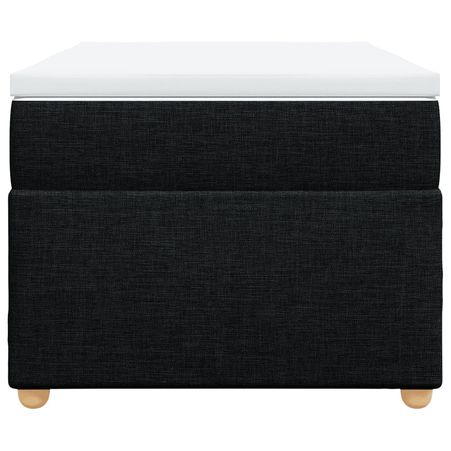 Boxspring met matras stof zwart 80x200 cm