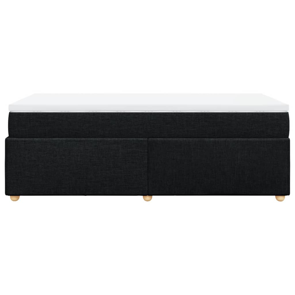 Boxspring met matras stof zwart 80x200 cm