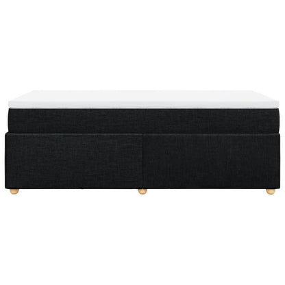 Boxspring met matras stof zwart 80x200 cm