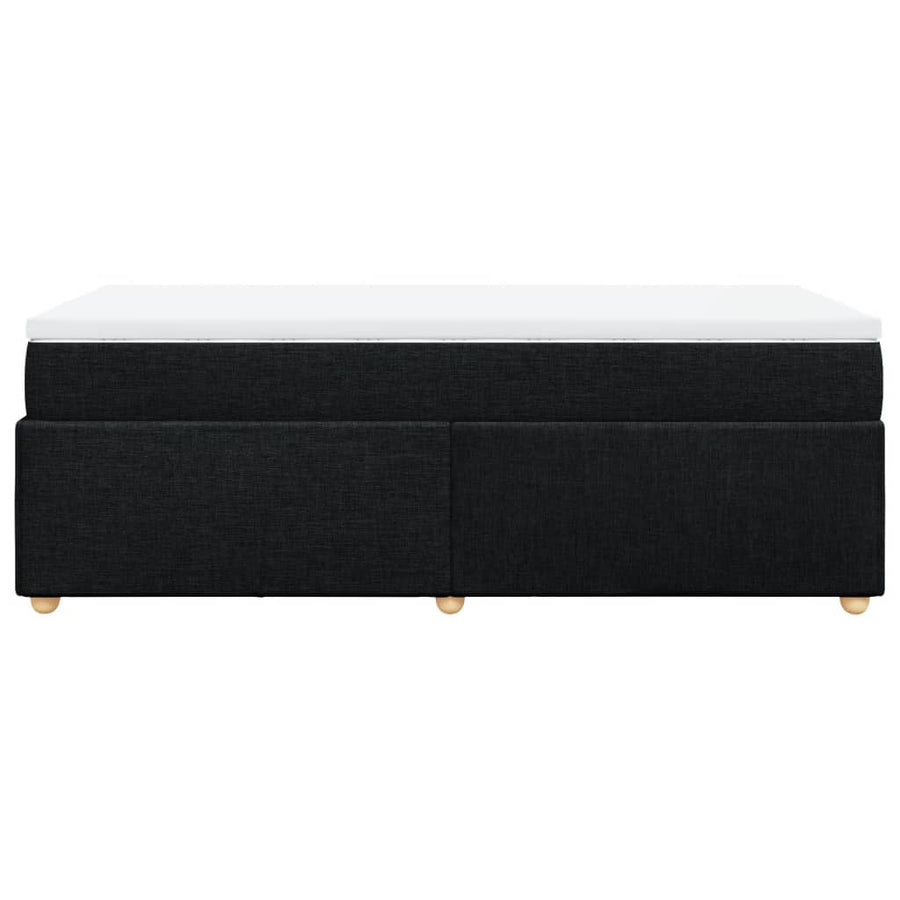 Boxspring met matras stof zwart 80x200 cm