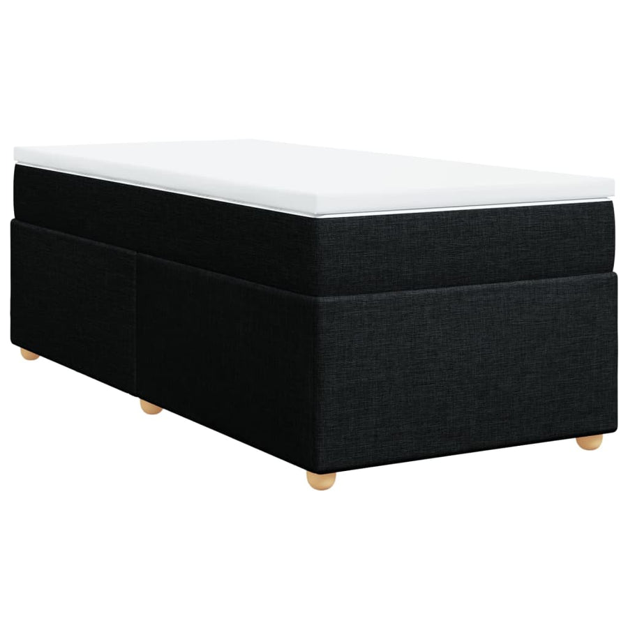 Boxspring met matras stof zwart 80x200 cm