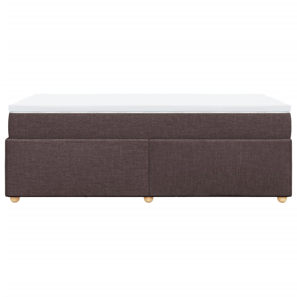 Boxspring met matras stof donkerbruin 80x200 cm