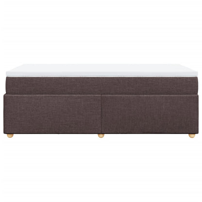 Boxspring met matras stof donkerbruin 80x200 cm