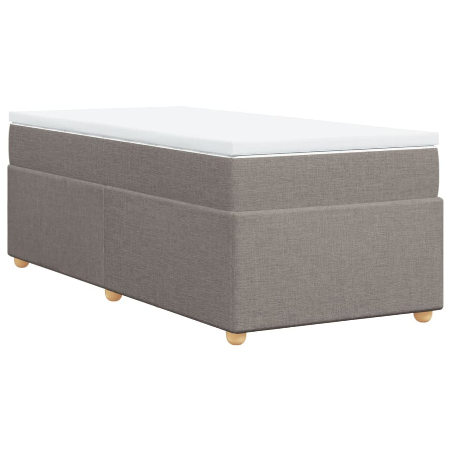 Boxspring Met Matras Stof 80 x 200 cm Taupe