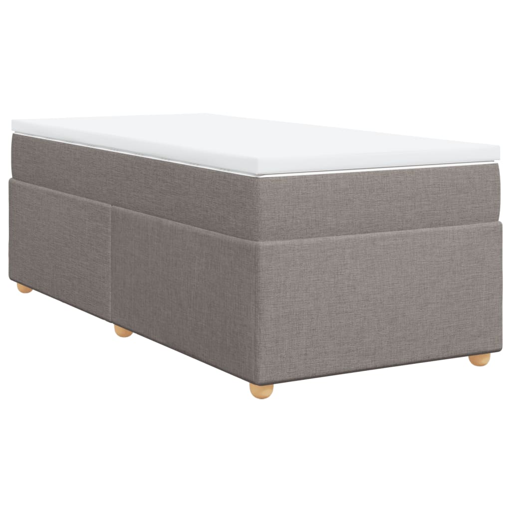 Boxspring Met Matras Stof 80 x 200 cm Taupe