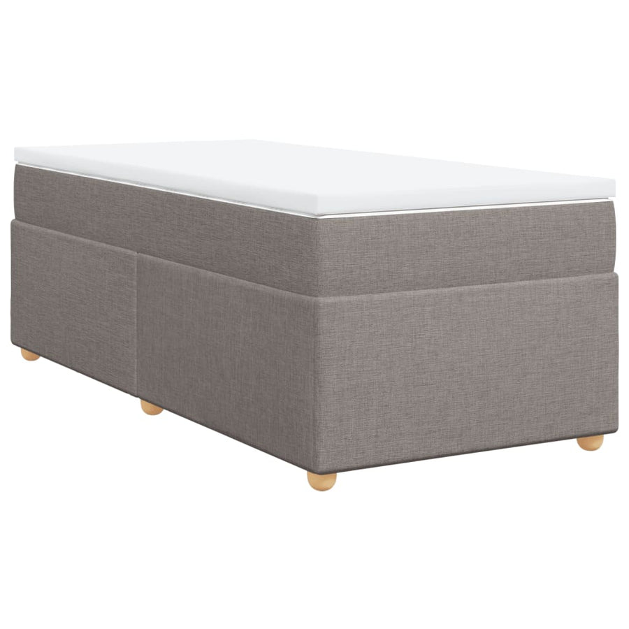 Boxspring Met Matras Stof 80 x 200 cm Taupe