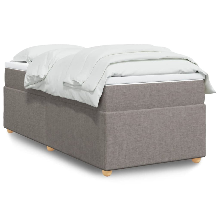 Boxspring Met Matras Stof 80 x 200 cm Taupe