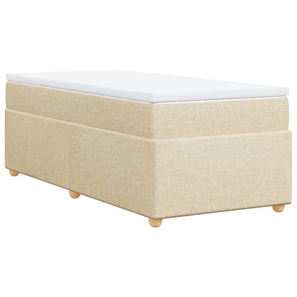 Boxspring met matras stof crèmekleurig 80x200 cm