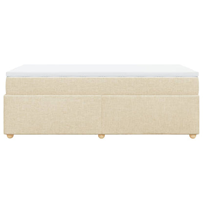 Boxspring met matras stof crèmekleurig 80x200 cm