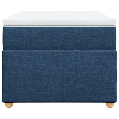 Boxspring met matras stof blauw 80x200 cm
