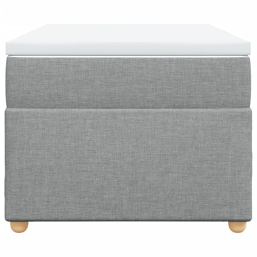 Boxspring met matras stof lichtgrijs 90x190 cm