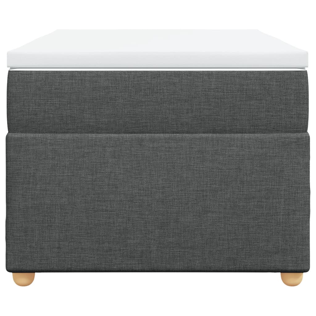 Boxspring met matras stof donkergrijs 90x190 cm