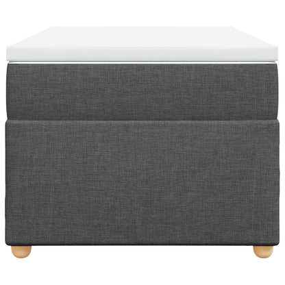 Boxspring met matras stof donkergrijs 90x190 cm