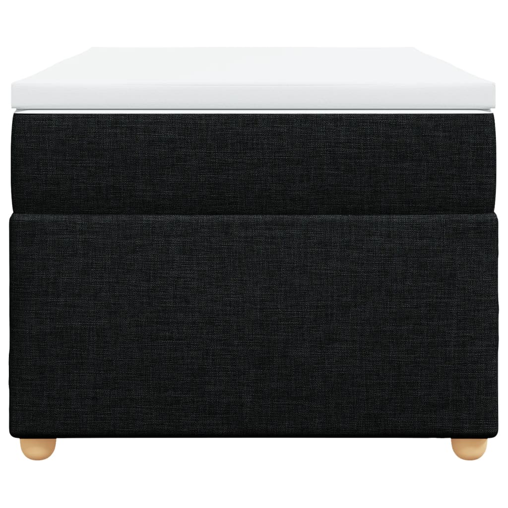 Boxspring met matras stof zwart 90x190 cm